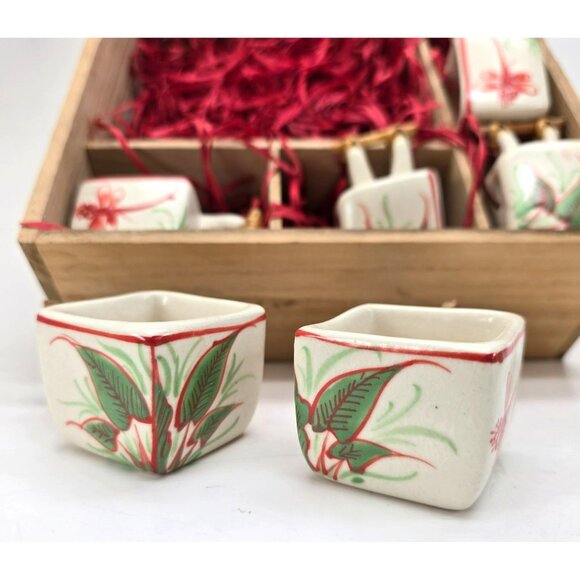 Vintage Ceramic Teapot Set Floral Dragonfly Design With Bamboo Handle je172 - Picture 13 of 16